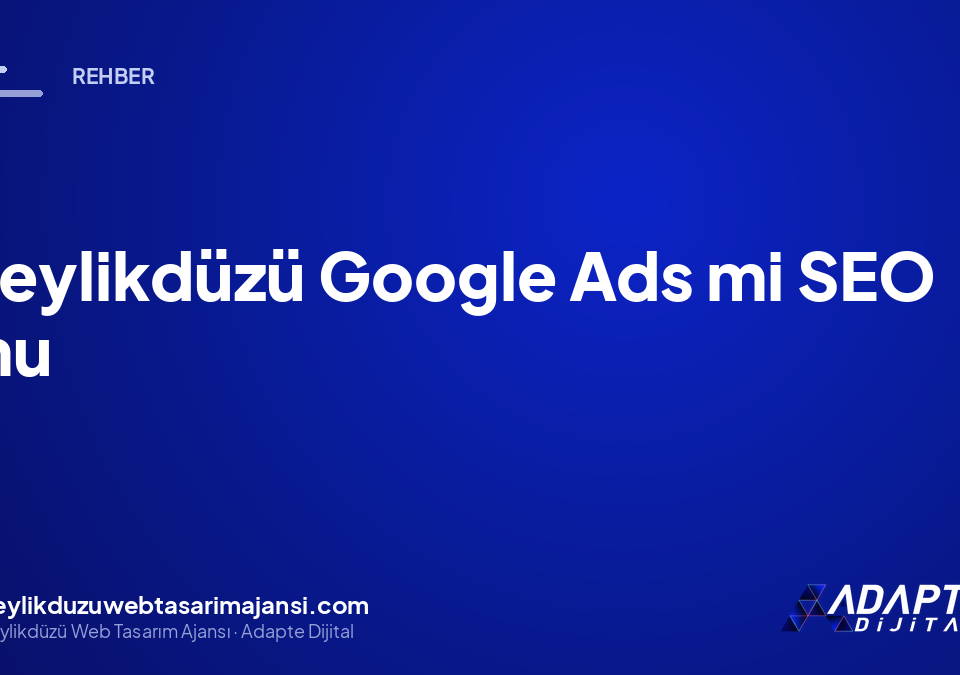 Beylikdüzü Google Ads mi SEO mu