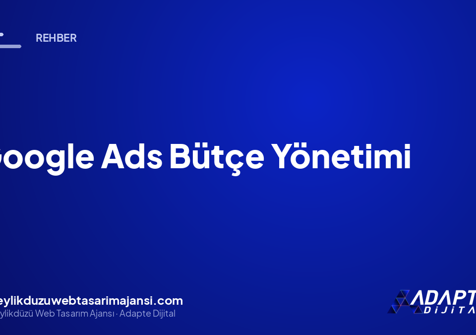 Google Ads Bütçe Yönetimi