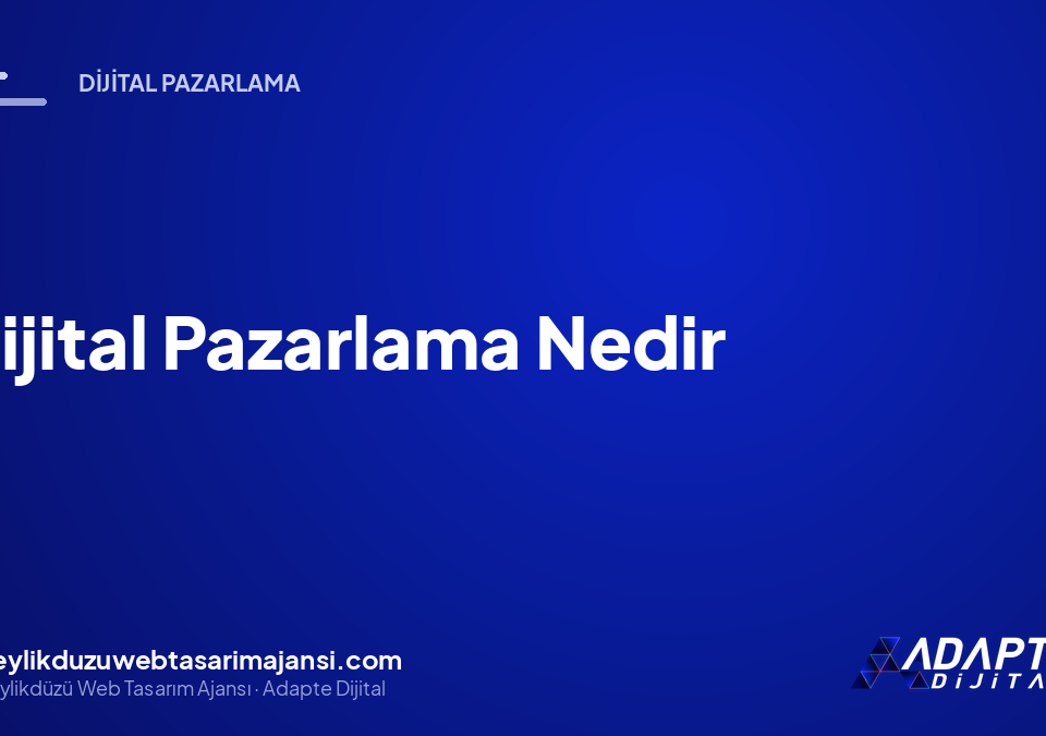 Dijital Pazarlama Nedir