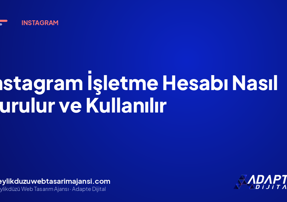 Instagram İşletme Hesabı Nasıl Kurulur ve Kullanılır