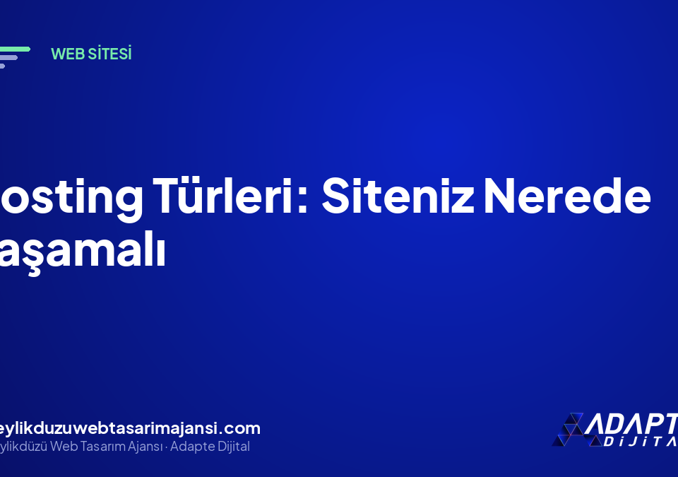 Hosting Türleri: Siteniz Nerede Yaşamalı