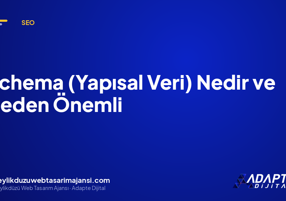 Schema (Yapısal Veri) Nedir ve Neden Önemli