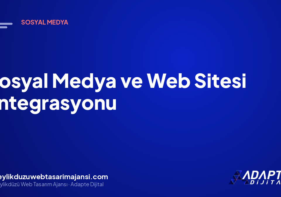 Sosyal Medya ve Web Sitesi Entegrasyonu
