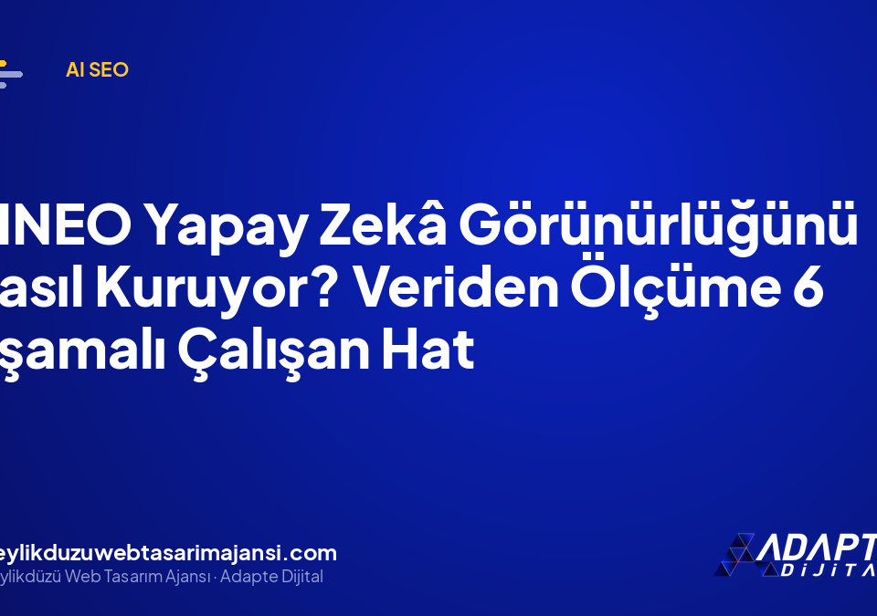 AINEO Yapay Zekâ Görünürlüğünü Nasıl Kuruyor? Veriden Ölçüme 6 Aşamalı Çalışan Hat