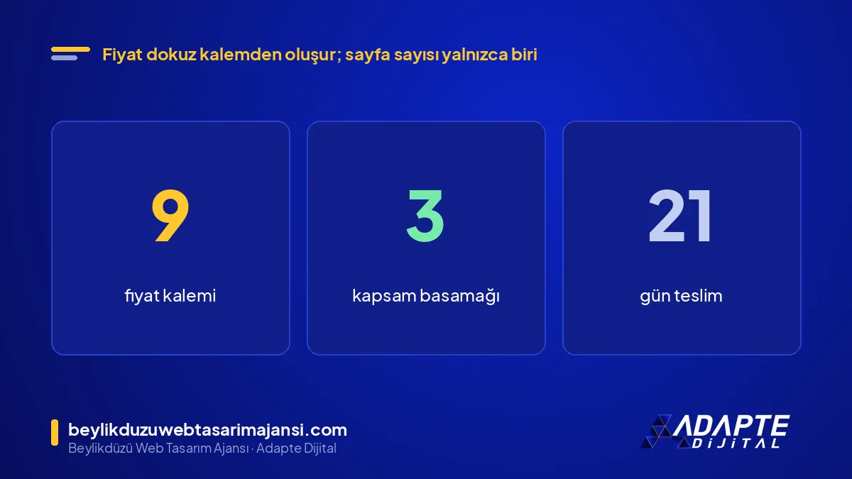 Beylikdüzü web tasarım fiyatını belirleyen 9 kalem ve 3 kapsam basamağı