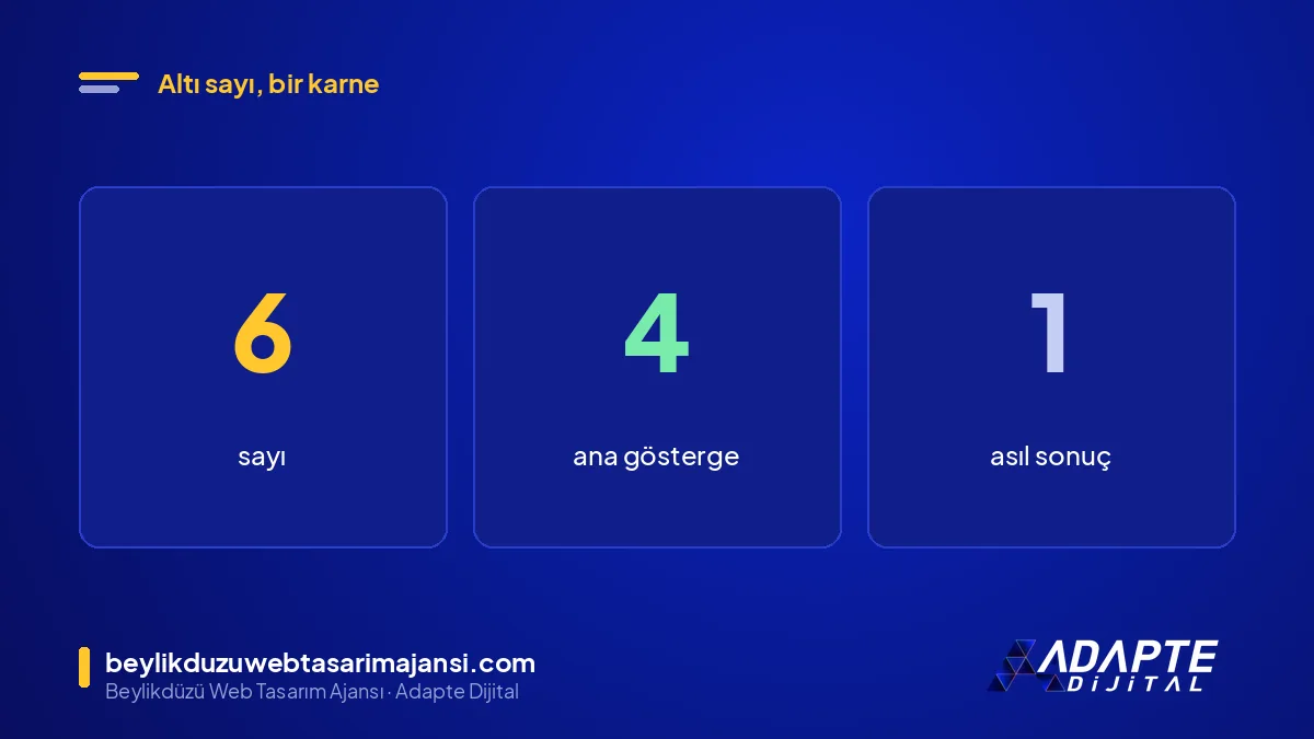 SEO raporunda bakılacak 6 sayı: gösterim, tıklama, TO, sıra, dizin, dönüşüm
